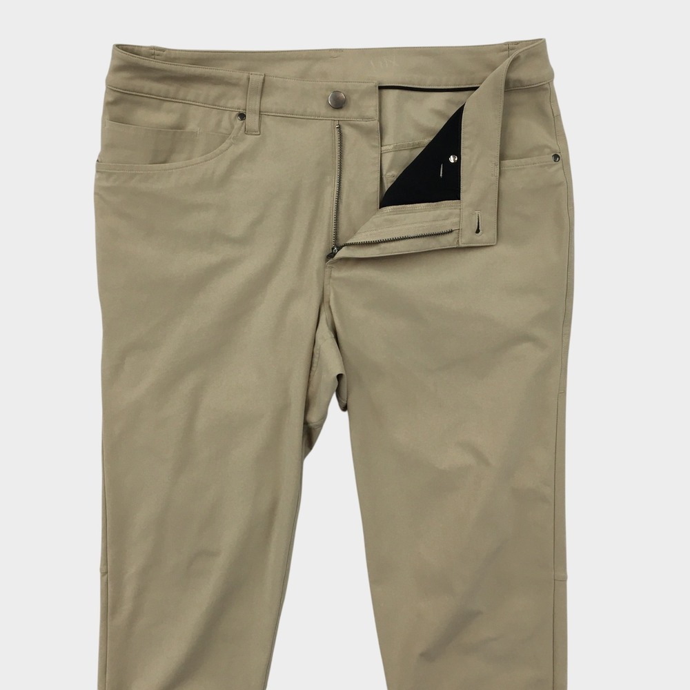 Lululemon ABC Pant Slim Fit Warpstreme Khaki Tan Mens 32 Casual Trousers